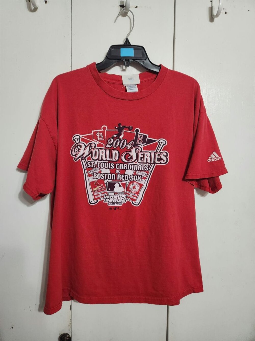 Vintage 2004 MLB World Series Shirt Boston Red Sox vs St Louis Cardinals XL Red